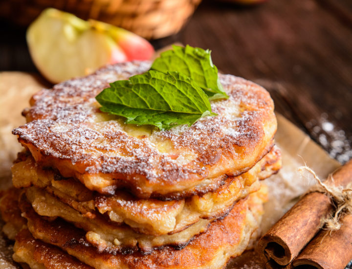 Apple Cinnamon Protein Pancakes